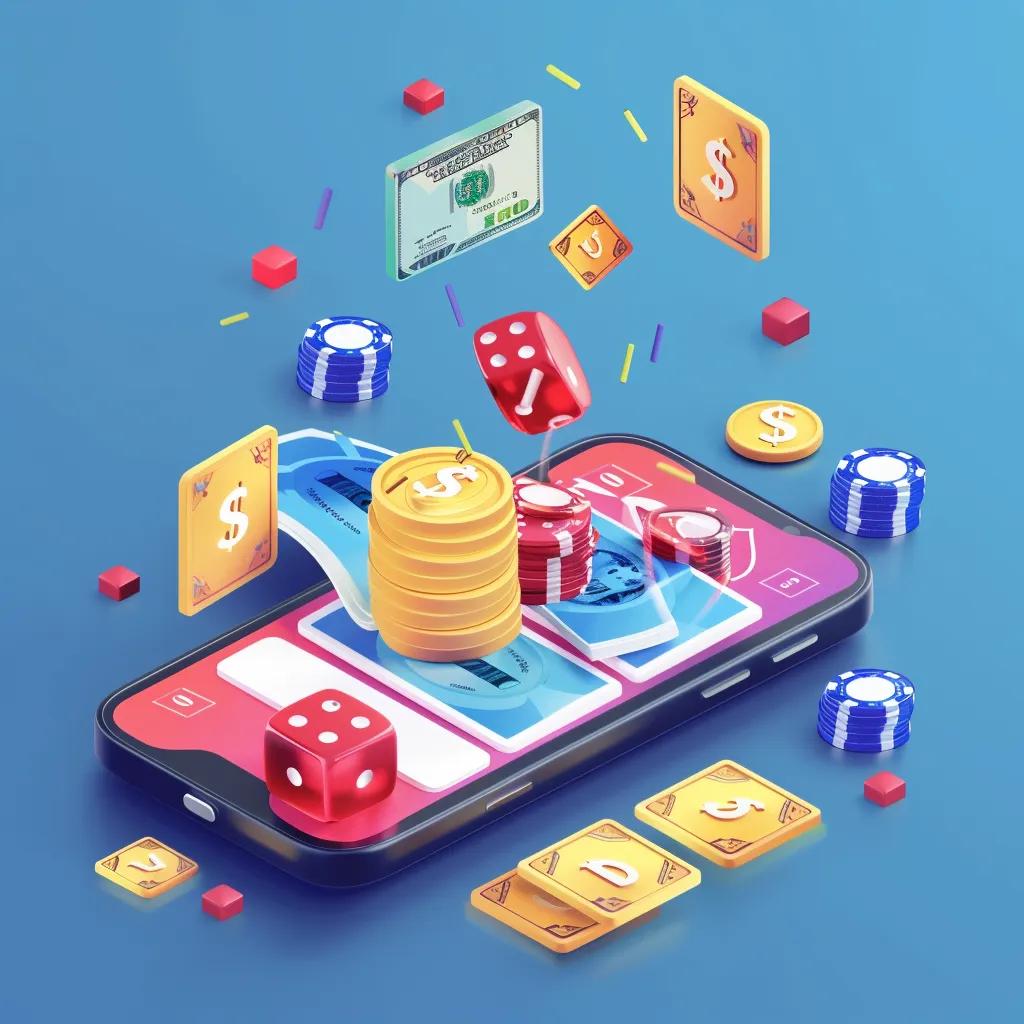 Smartphone displaying the 51 Game with symbols of money and rewards, representing earning methods